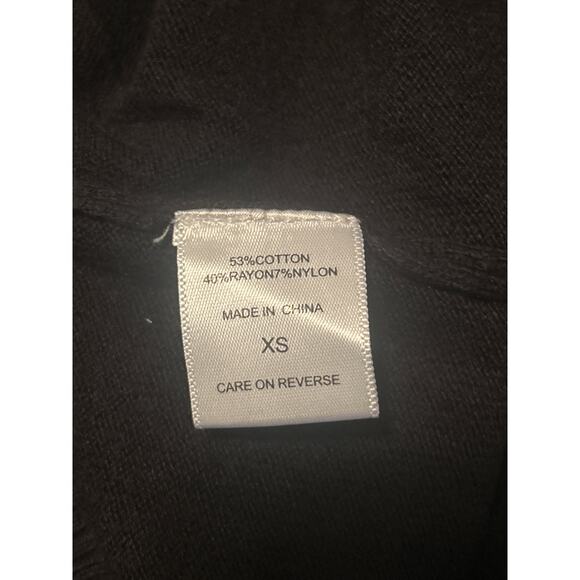 GUC New York & Company Black Cardigan Sweater Textured Buttons Size XS - Picture 4 of 7